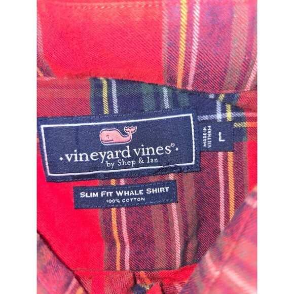 Vineyard Vines Mens Slim Fit Plaid Button-Down Shirt Large - Picture 5 of 7
